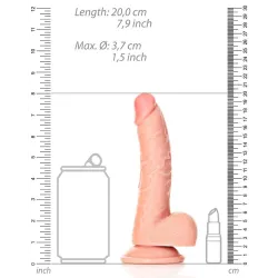 Real Rock Ultra Skin Gode réaliste Curved Kurt 15 x 3.7cm